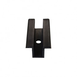 Aluminium black universal centre handle - length 70 mm